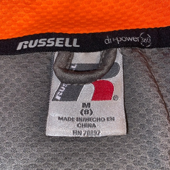 Russell Dri-Power 360 Orange & Grey Full Zip Sport Jacket Size Medium (8) - Picture 5 of 7